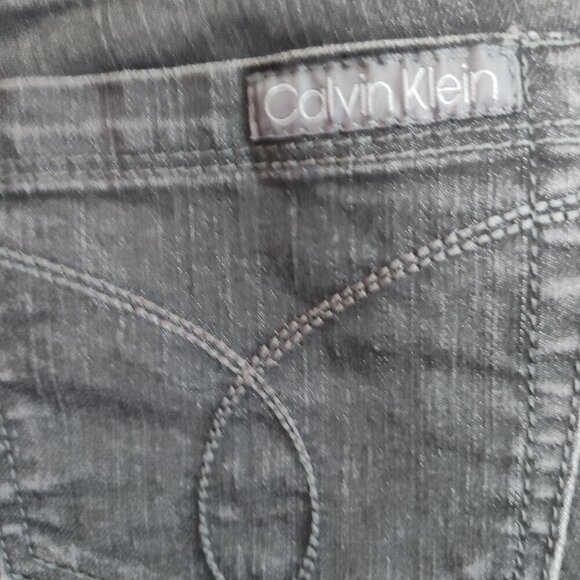 Ladies SZ 2P Calvin Klein Grey Denim Skinny Jeans - Picture 4 of 5